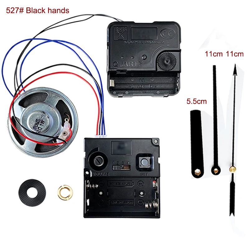 Clock Mechanism Sweep Silent 6168 Trigger Movement With Music Chime Box Horn And Hands 