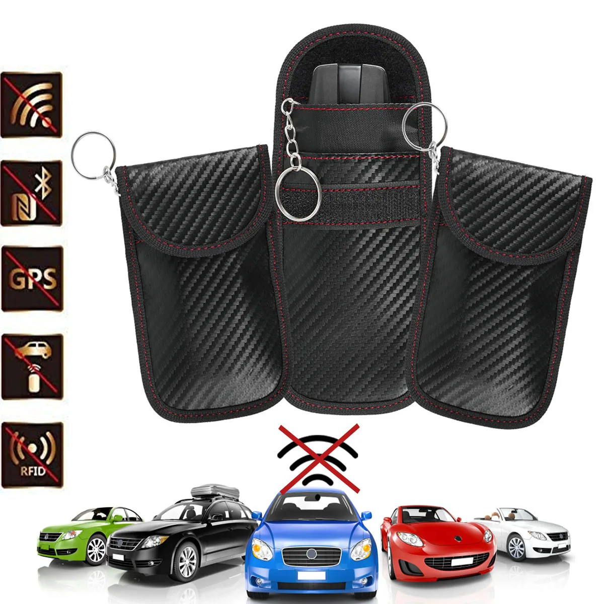 CarKeySignalShieldingBoxShieldingBagRfidFaradayCageCarKey