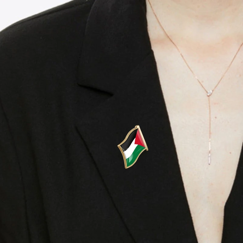 Lapel Pins 1Pc Palestine Flag Pin Badge Palestinian Flag Pin Badge Lapel National Enamel Armband