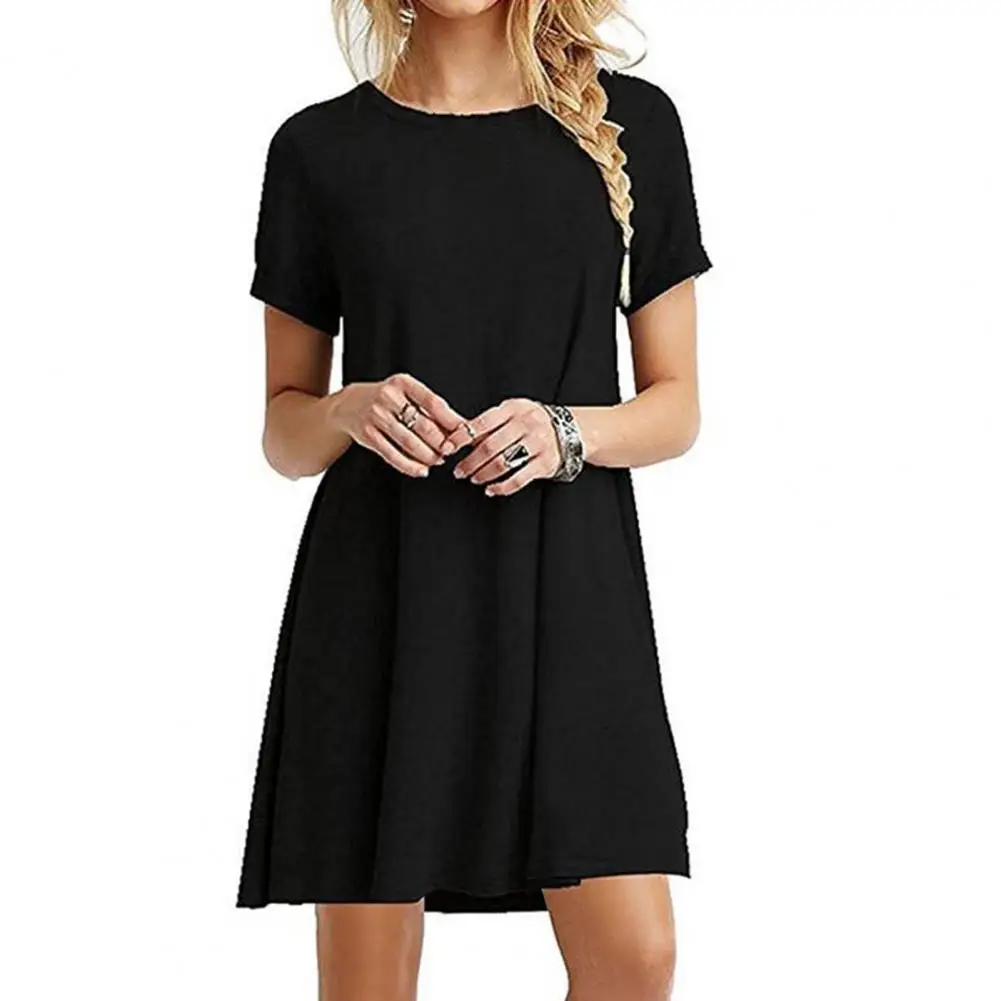 

Charming Dress A-Line Women Dress Summer Basic Casual Mini Dress Party