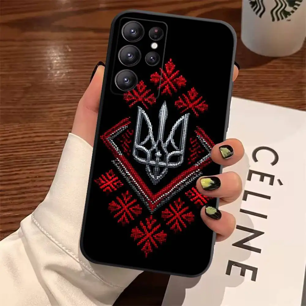 Ukrainian Flag & Girl Design TPU Soft Phone Case Cover