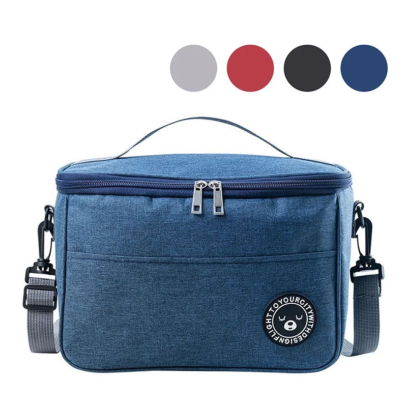 Lunch Bag Cooler Bag Portable Food Thermal Box Durable Waterproof Office With Shoulder Strap Organizer Insulated Case