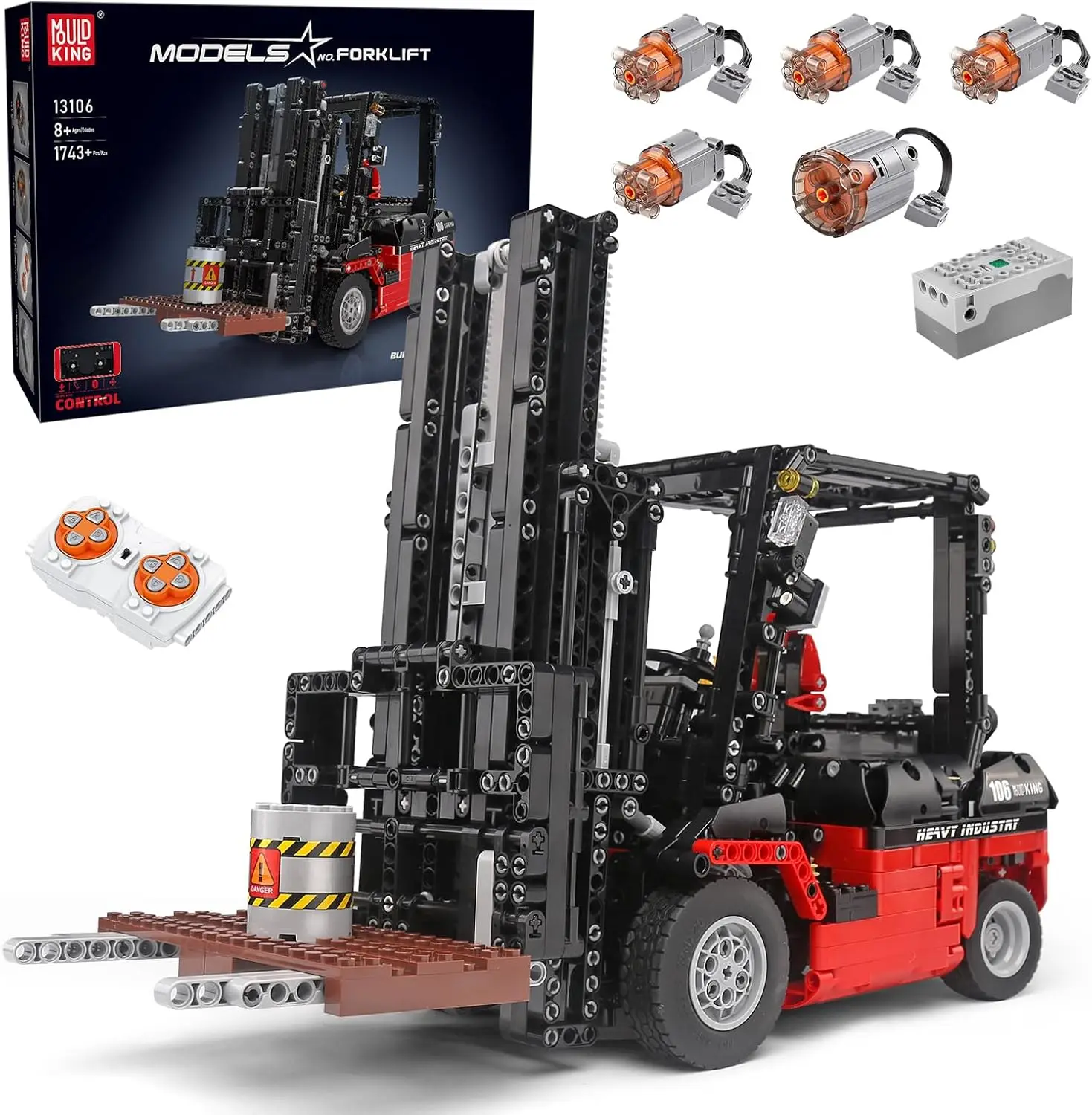 MOULD KING 13106 Technical Forklift Truck Remote Controlled Building Blocks Toy Set Birthday Gift