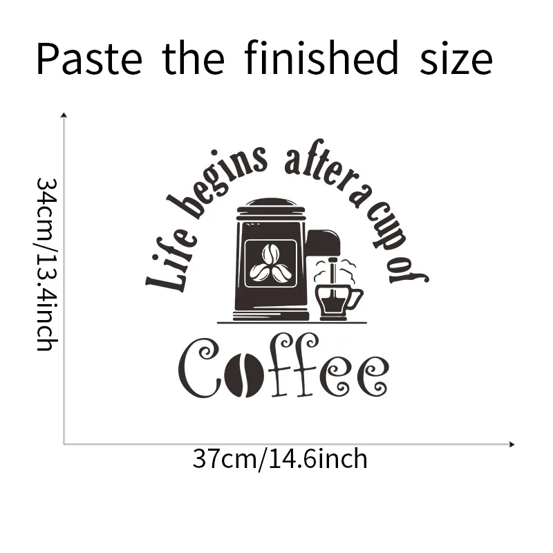 Cuisine Coffee Vinyl Wall Stickers For Kitchen Room Home Decoration Accessories Mural Decor Wallpaper wallstickers