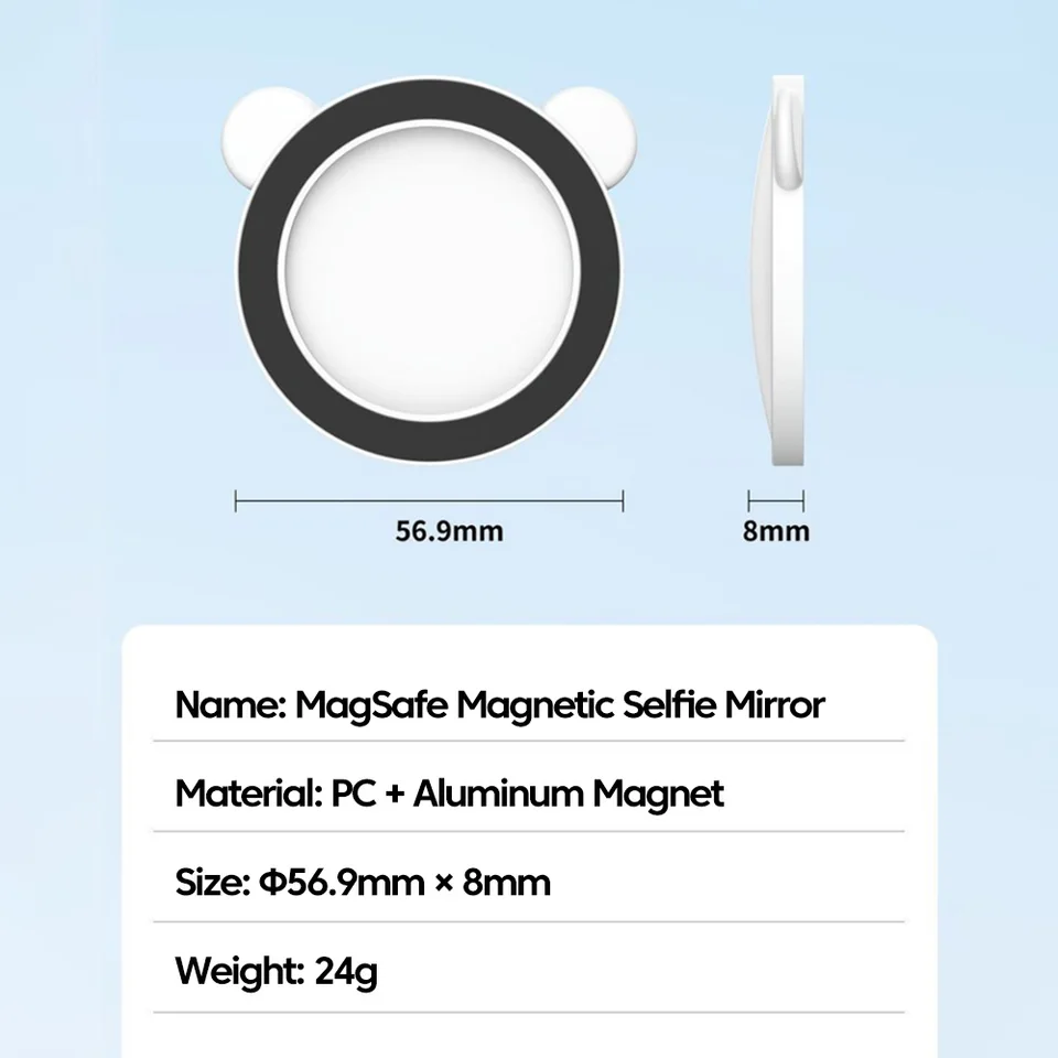 Specchio magnetico per selfie per fotocamera posteriore Specchio convesso per telefono sottile per MAGSAFE IPhone 15 14 13 Max Plus per selfie Vlogging  44