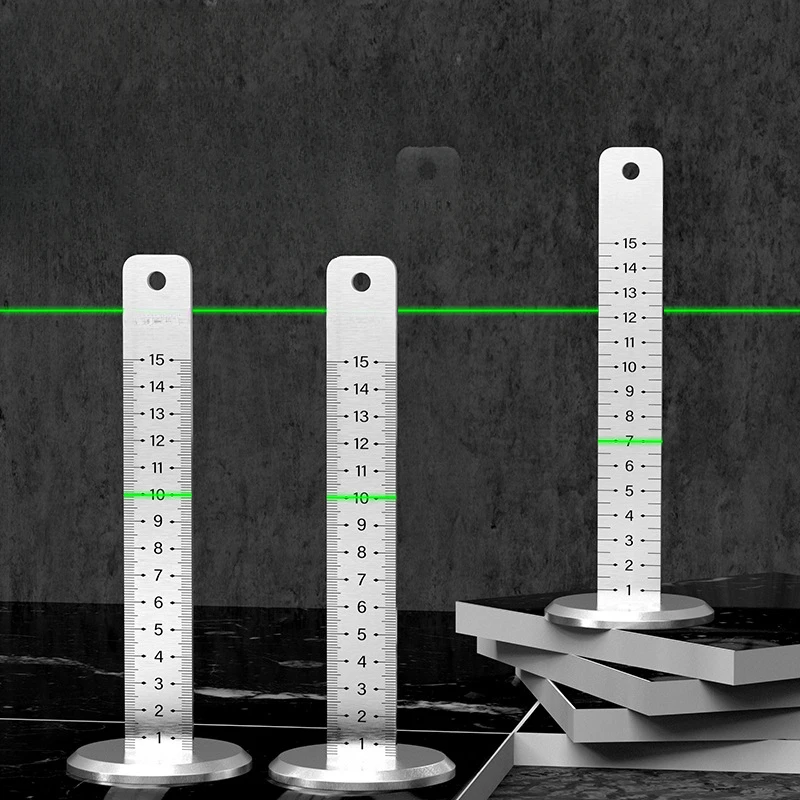 

15mm Tiling Equal Height Marking Ruler Thickened Stainless Steel Version Household Manual Laying Floor Tiles Level Height Rulers