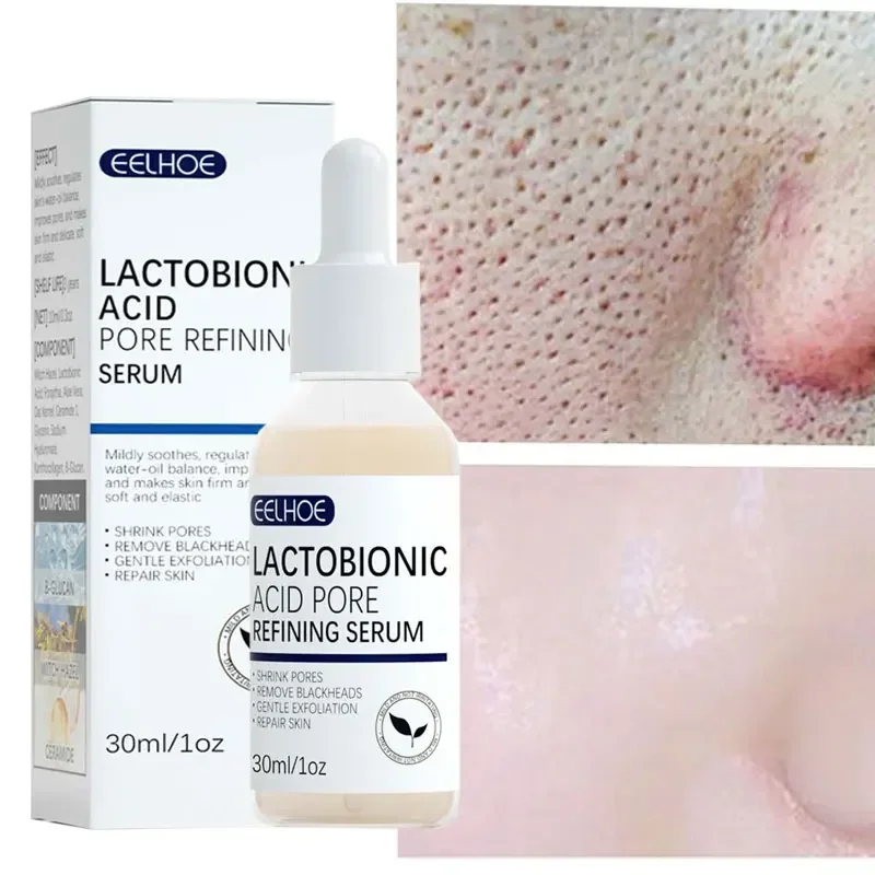 Facial Serum Lactobionic Acid Pore Shrink Hyaluronic Acid Moisturizing Nourishing Essence Firming Brighten Korean Cosmetics facial serum