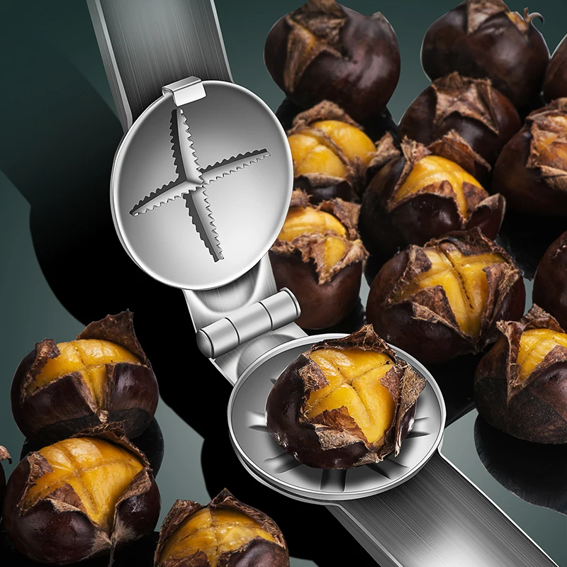 Thickened Chestnut Clip Opener Walnut Pliers Stainless Steel Nutcracker Opener Peeler Walnut Cracker Sheller Kitchen Gadgets