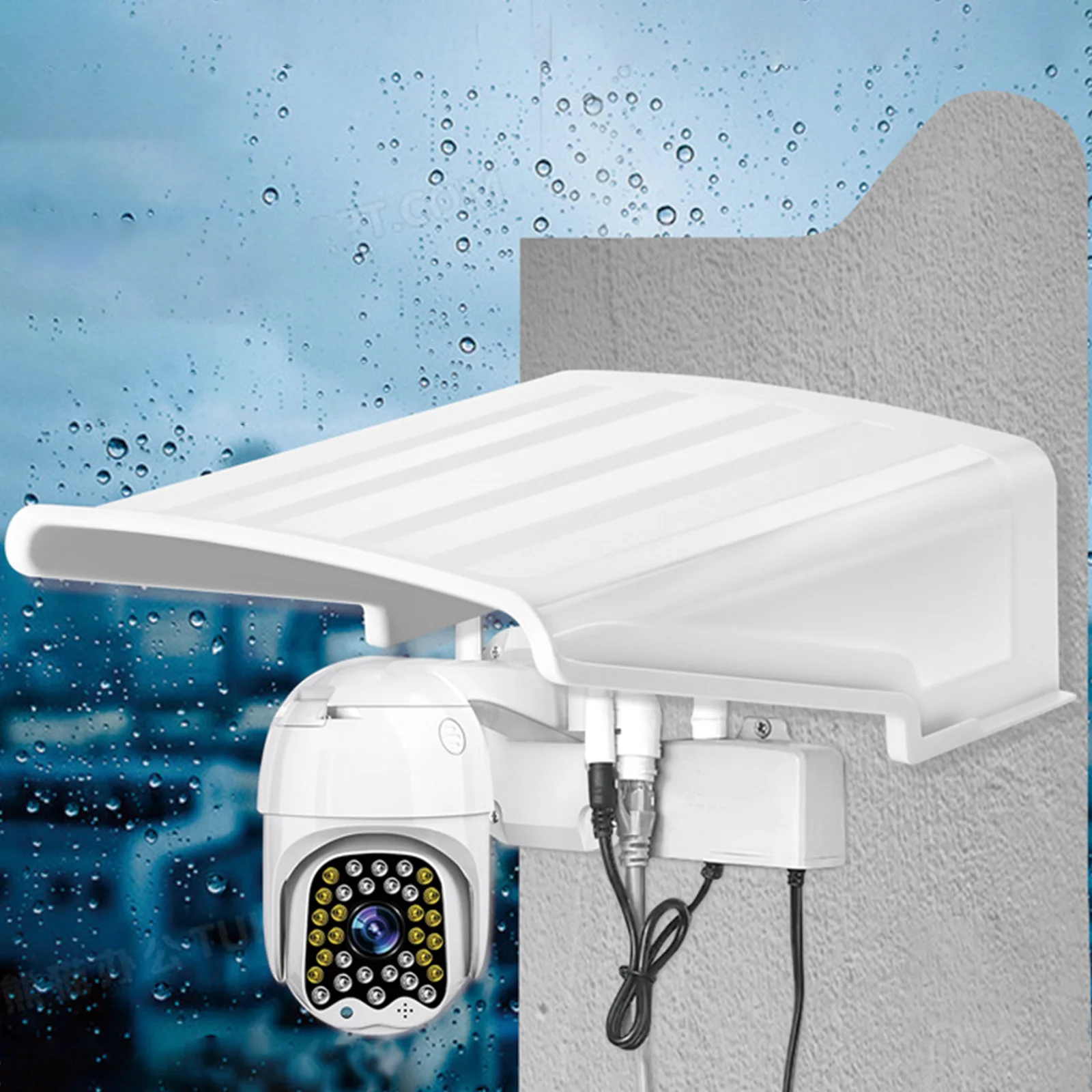 Security Camera Cover Sun Rain Shade Shelter For Courtyard Hotel Cameras Outside Garden