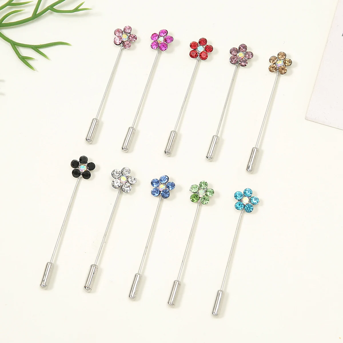 الجملة الحجاب وشاح دبابيس 10 قطعة/الحقيبة بروش دبابيس للنساء مسلم مختلط الألوان زينت اكسسوارات دبابيس السلامة عادية