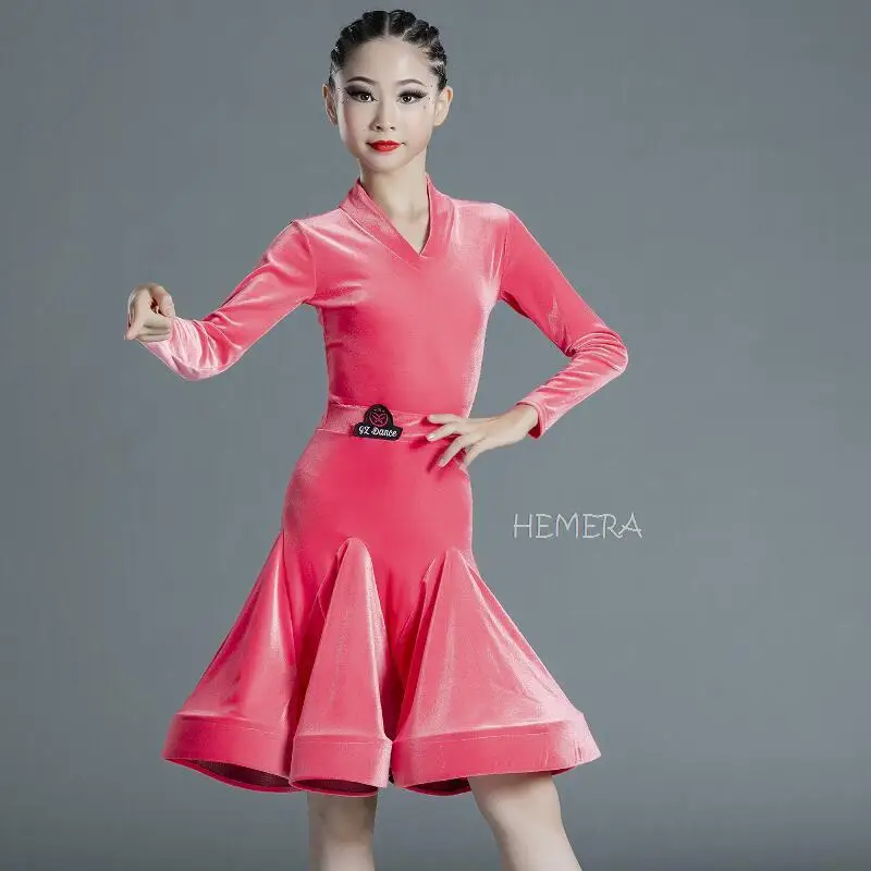 

New style Children's Latin Dance Dress Girls' Dance Practice Clothing Girls' Online Celebrity Latin Competition Grade Exami