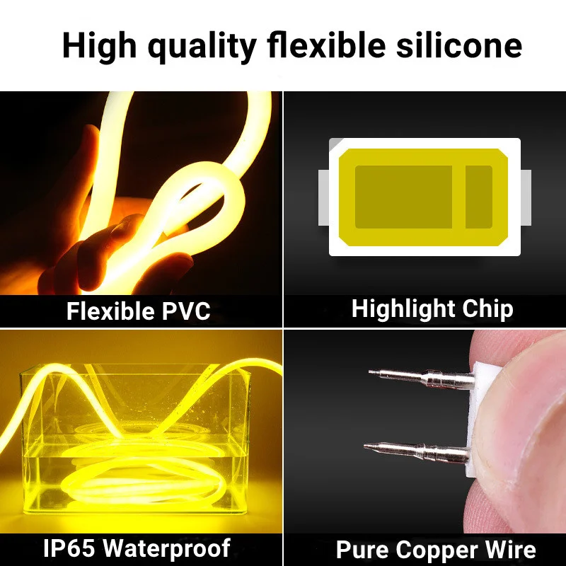 Description Picture 4 of itemFlexible Silicone LED Light Strip 360 Degree Luminous Round Neon Light Strip DIY Decorative Indoor Outdoor Lighting Pendant Lamp