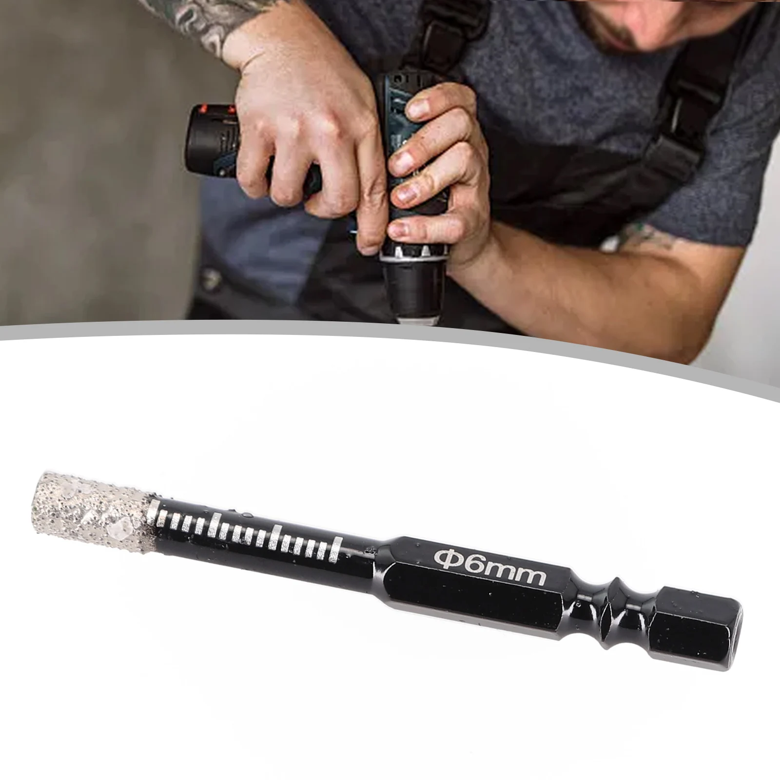 

Dry Drill Bits Drill Bits Glass Hex Handle 1pc Black Brazed Diamond Dry Concrete Drill Bits Vaccum Brazed Diamond