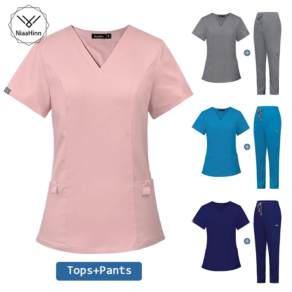 

Hot Selling Medical Uniforms Unisex Nurse Accessories Breathable Surgical Gown Suit Veterinary Dental Clinic Work Wear Women Men