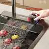 Waterfall Sink Kitchen Sink Stainless Steel Dishwashing Basin Multi-Function Large Single Tank Kitchen Novel Kitchen Accessories 4