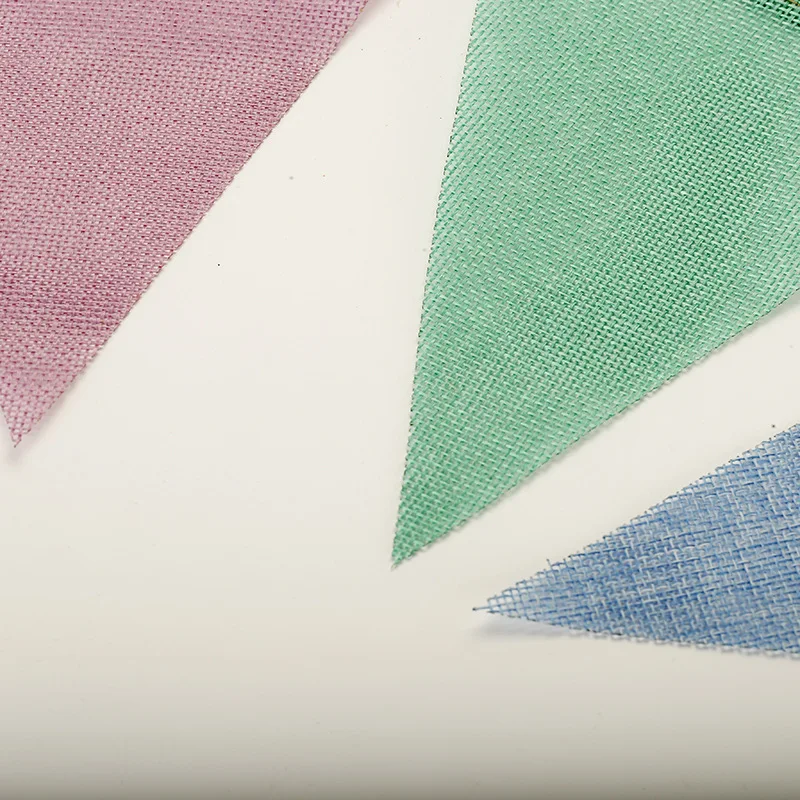 4M Colorful Jute Linen Pennant Birthday Bunting  Wall Hanging Wedding Hanging Banner Party Garland Home Decor