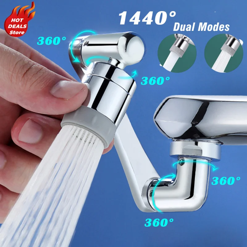 99 Universal 1440° Rotation Faucet Aerator Extender Swivel Robotic Arm