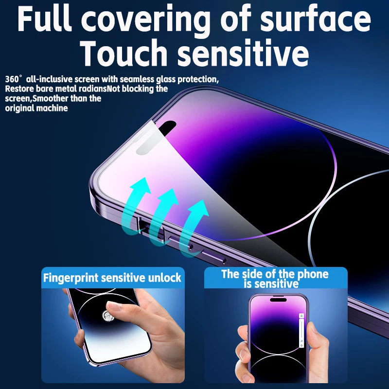 For iPhone 14 Pro max phone Case.iPhone 13 Pro max New 360° Full Protection Tempered Magnetic Adsorption Glass cover bag