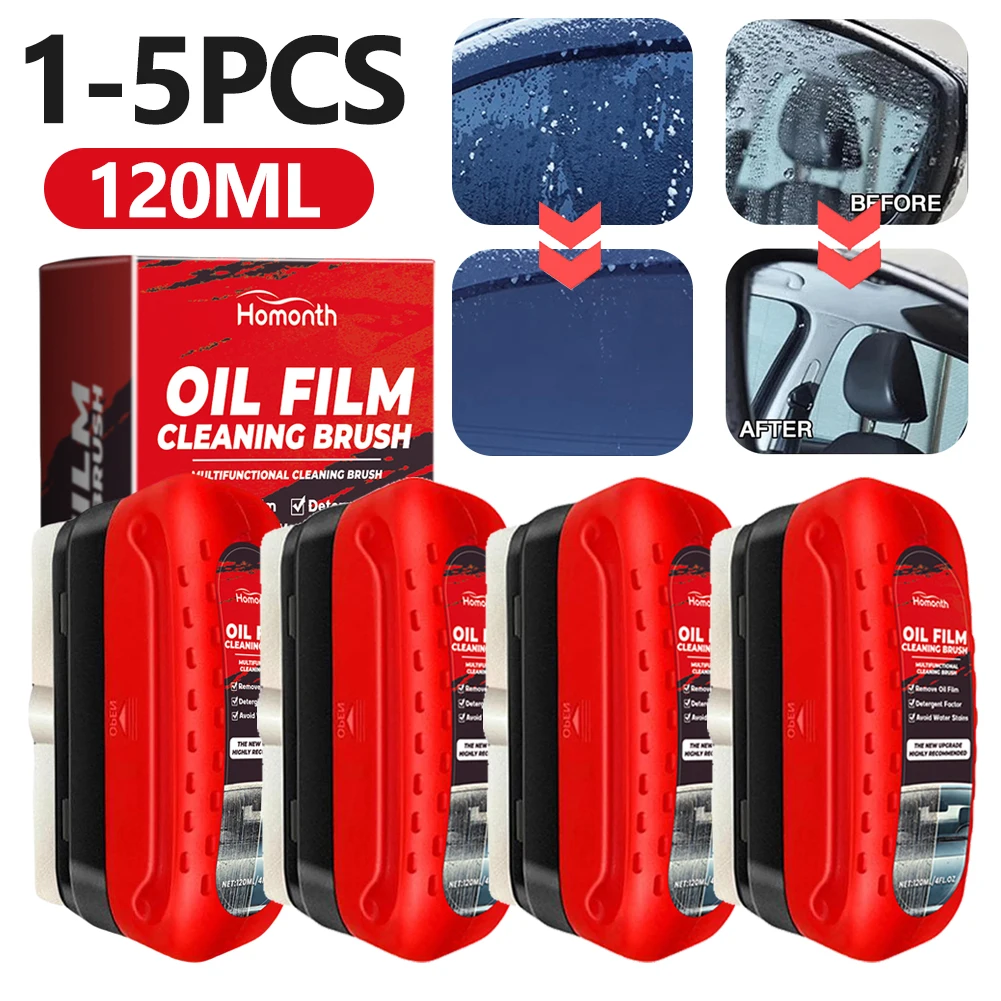 Glass Cleaner Car Glass Oil Film Stain Removal Cleaning Brush Front Inside Windshield