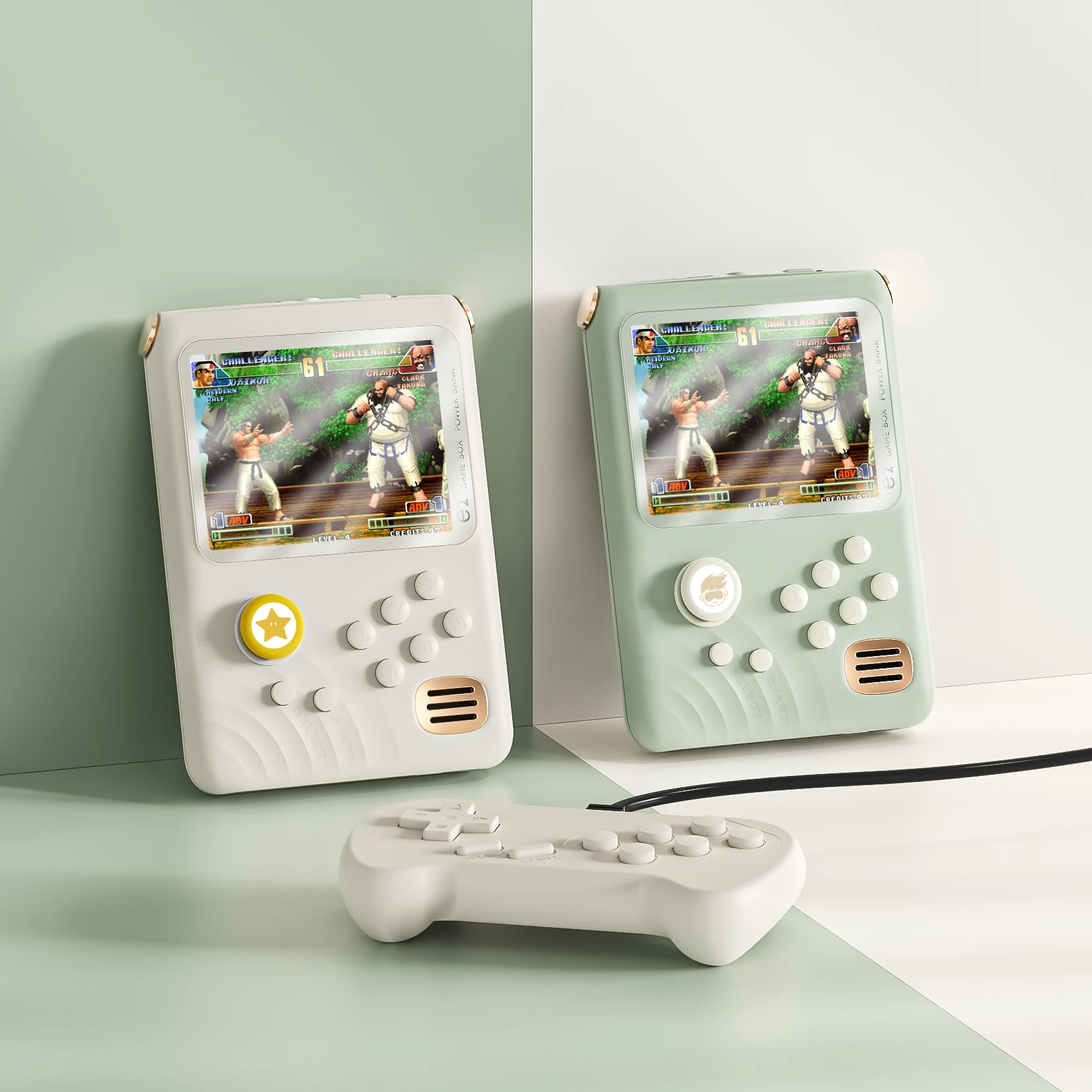 

E2 Retro Game Console with Power Bank 10000 Games Support Two Players 10 Simulators 3.5inch IPS Screen Nostalgic Games Player