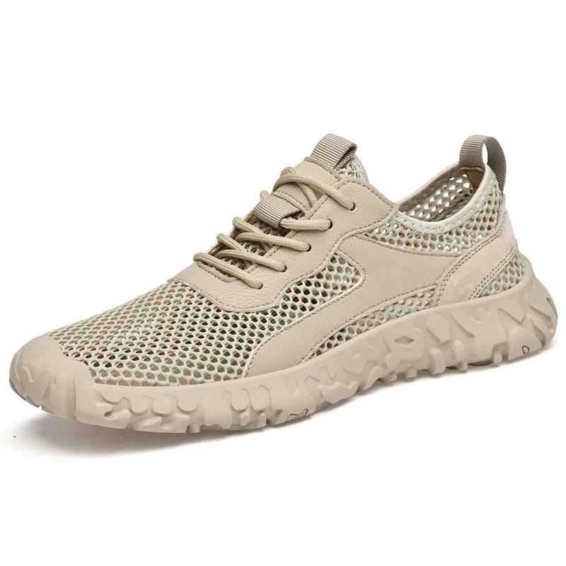 

Trendy Brand Men's Mesh Shoes Hollowed Out Summer New Men's Casual Shoes Outdoor Sports Shoes Men's Hiking Shoes Breathable