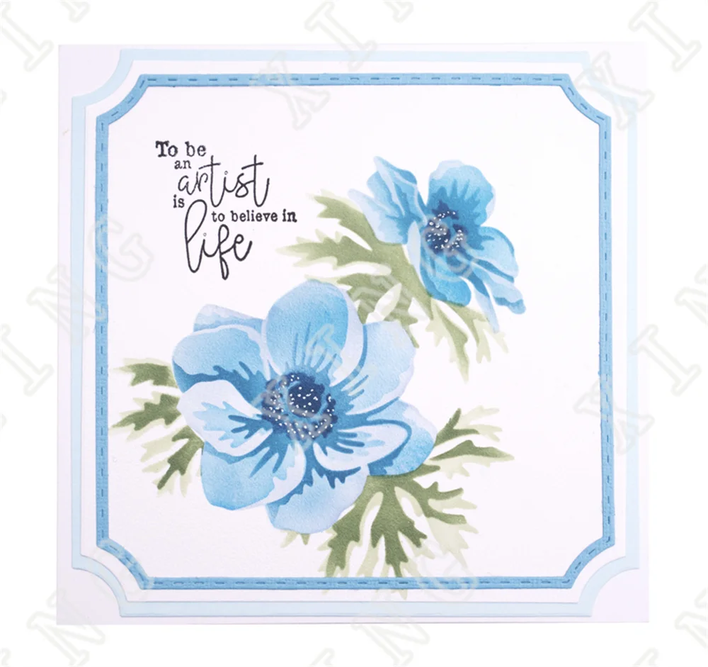 2022 Floral Patterns Anemone Dahlia Magnolia Layering Stencils Diy Painting Paper Scrapbooking Coloring Kids Fun Drawing Molds