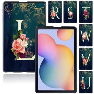 Case for Galaxy Tab A7 Lite/Tab S4/Tab S6/TabS5e/Tab S6 lite/S7/Tab A 8.0/A7 10.4  Samsung Tablet Cover with Flowers 26 Letters