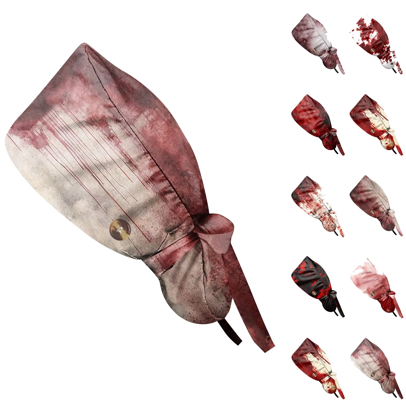 Unisex Halloween Hat Blood Print Fashionable Baseball Visors Cap High Quality Street Work Cap Problem Solved Ponytail