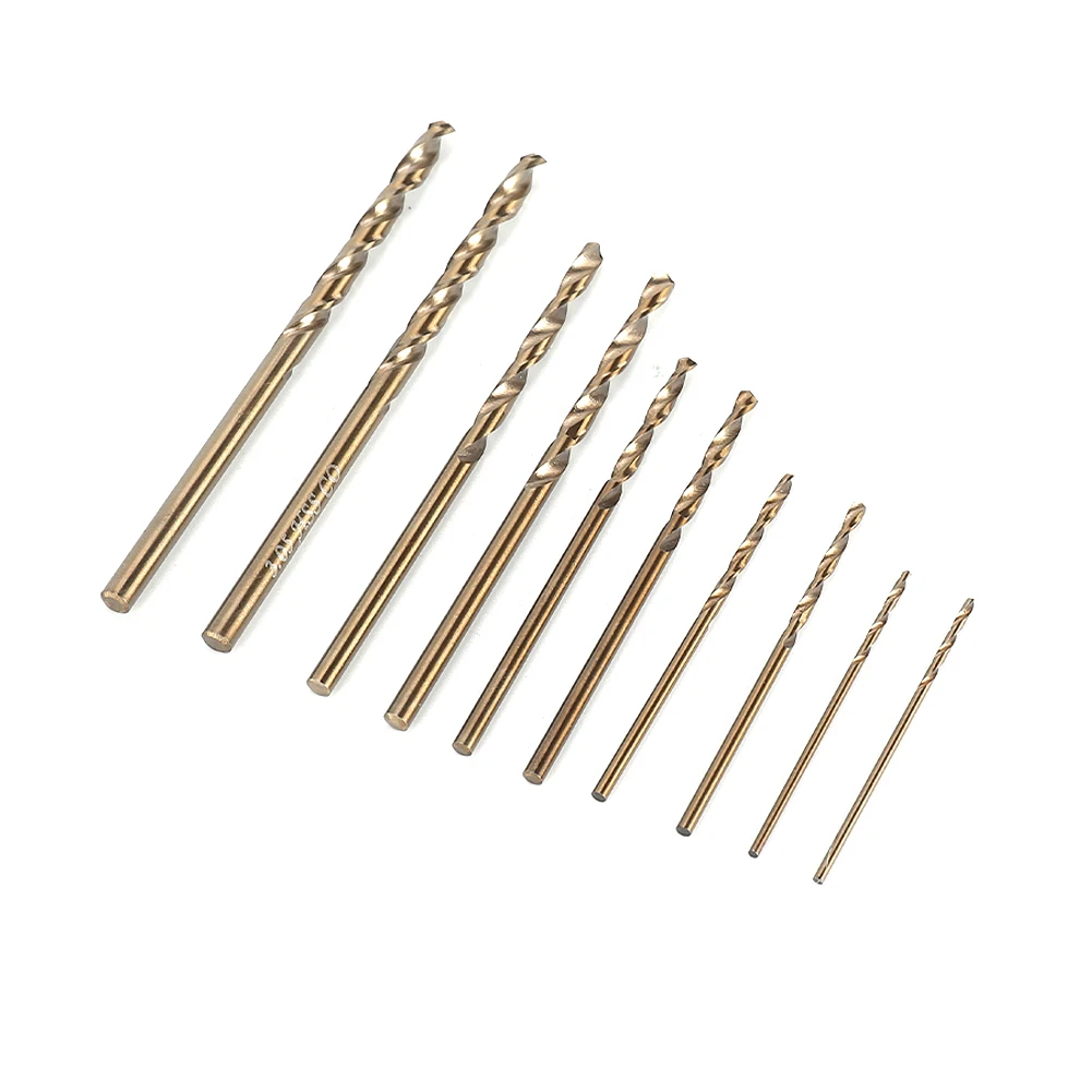 

10x HSS M35 Cobalt Drill Bit 1mm 1.5mm 2mm 2.5mm 3mm Stainless Steel Metal Drilling Woodworking Tools Accessories