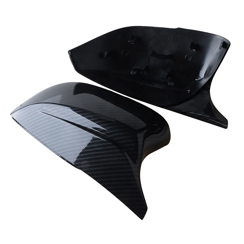 1 paar Rückspiegel Abdeckung Ersatz Für Infiniti QX30 Q50 Q60 Q70 2014-2021 Schwarz/Kohlefaser Muster kappe Auto Zubehör – Detail 10