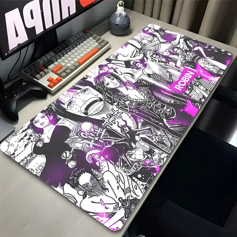 Computer Office Desk Mat Rubber Non-slip Large Mousepad O-One Pieces Nico Robin Extended Anime Cute Girl Mouse Pad PC Carpet Mat 4