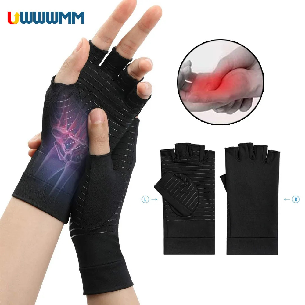 1Pair Compression Gloves Arthritis Men Women Carpal Tunnel Gloves Pain Relief Swelling Hand Support Finger Compression