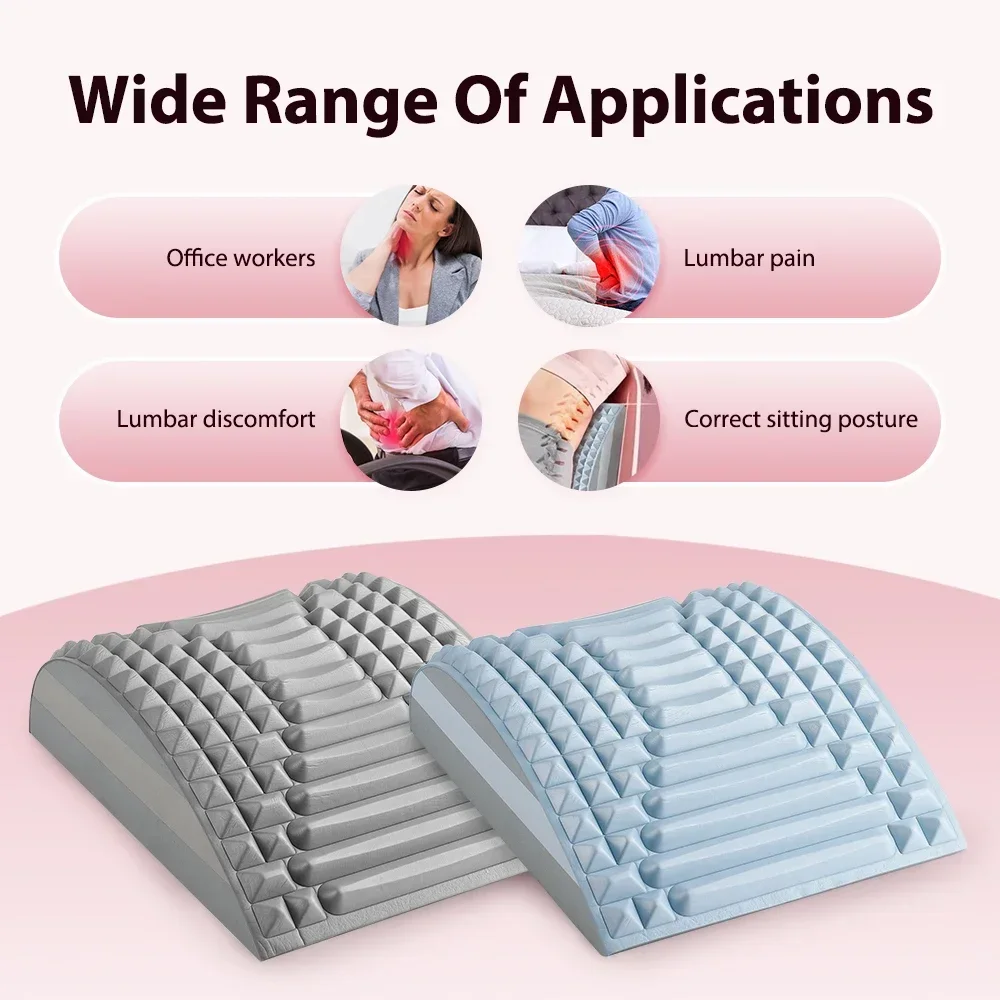 Anti-skid Orthopedic Lumbar Support, Belt Disc Herniation,Back Stretcher Pillow for Back Pain Relief,Sciatica Pain Relief 4