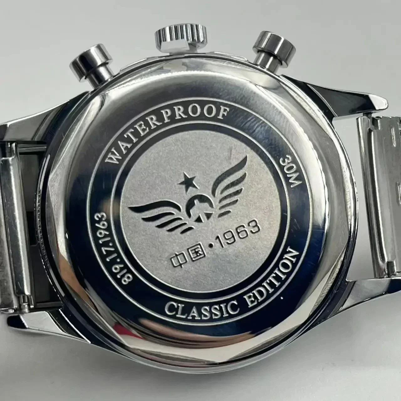 รูปสินค้า นาฬิกาวินเทจ 42 มม. นักบิน กันน้ำ ฟังก์ชัน Chronograph