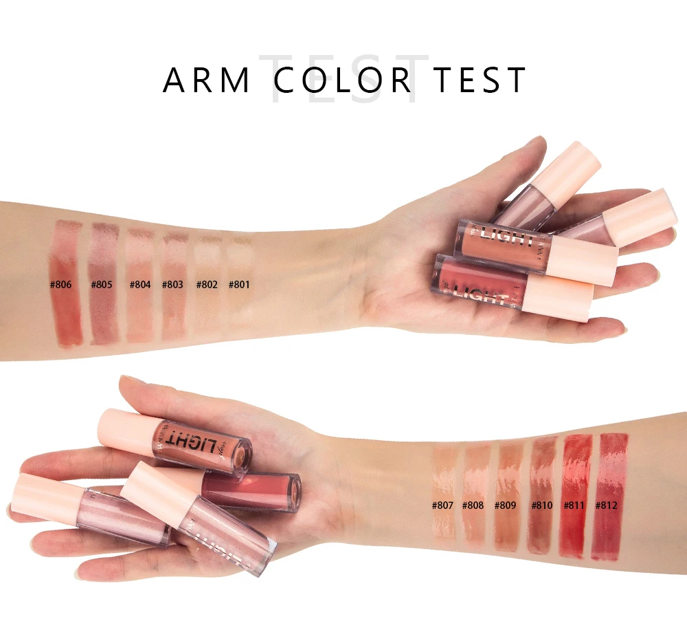 Lip Gloss Set - 6 PCS Long-Lasting Liquid Lip Stains with Mirror