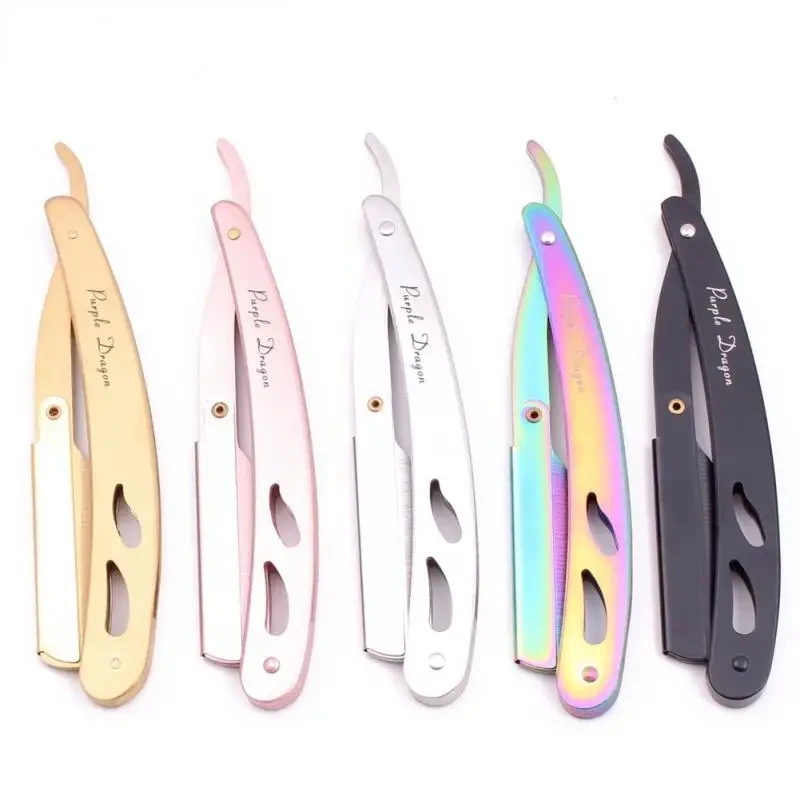 

Colorful Manual Shaving Razor Men Folding Beard Cutter Barber Replaceable Blades Shavette Trimming Tools Classic