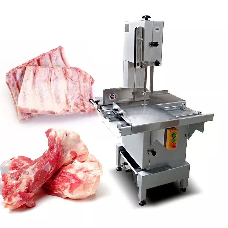 Mvckyi Commercial Electric Meat Bone Saw Machine 2200W Stainless Steel Blade Bone Bandsaw Machine Workbench Countertop Bone