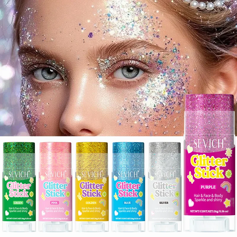 Radiant Glitter Shimmer Gel for Hair, Face, & Body - Perfect for Celebrations & Parties