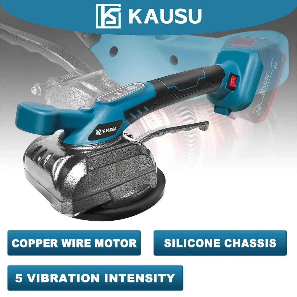 KAUSU Cordless Automatic Tile Tiler 5 Vibrations Laying Vibrating Tool Tile Leveller Floor Leveling Power Tool Makita 18V Battery