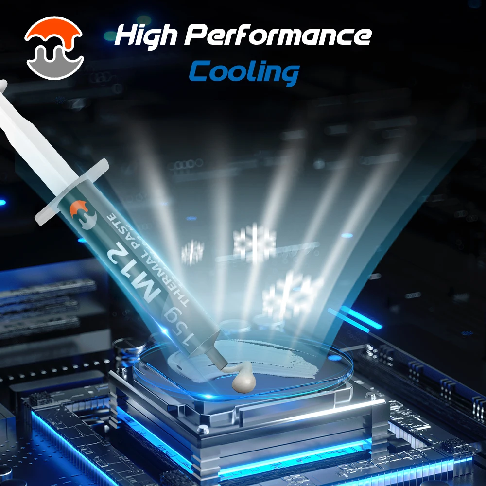 Thermal Conductive Paste Thermal Paste MJ 12.4W High thermal conductivity Thermal Grease 12.4W/m k Applicable Intel AMD PS5 Processor CPU Cooling Thermal paste