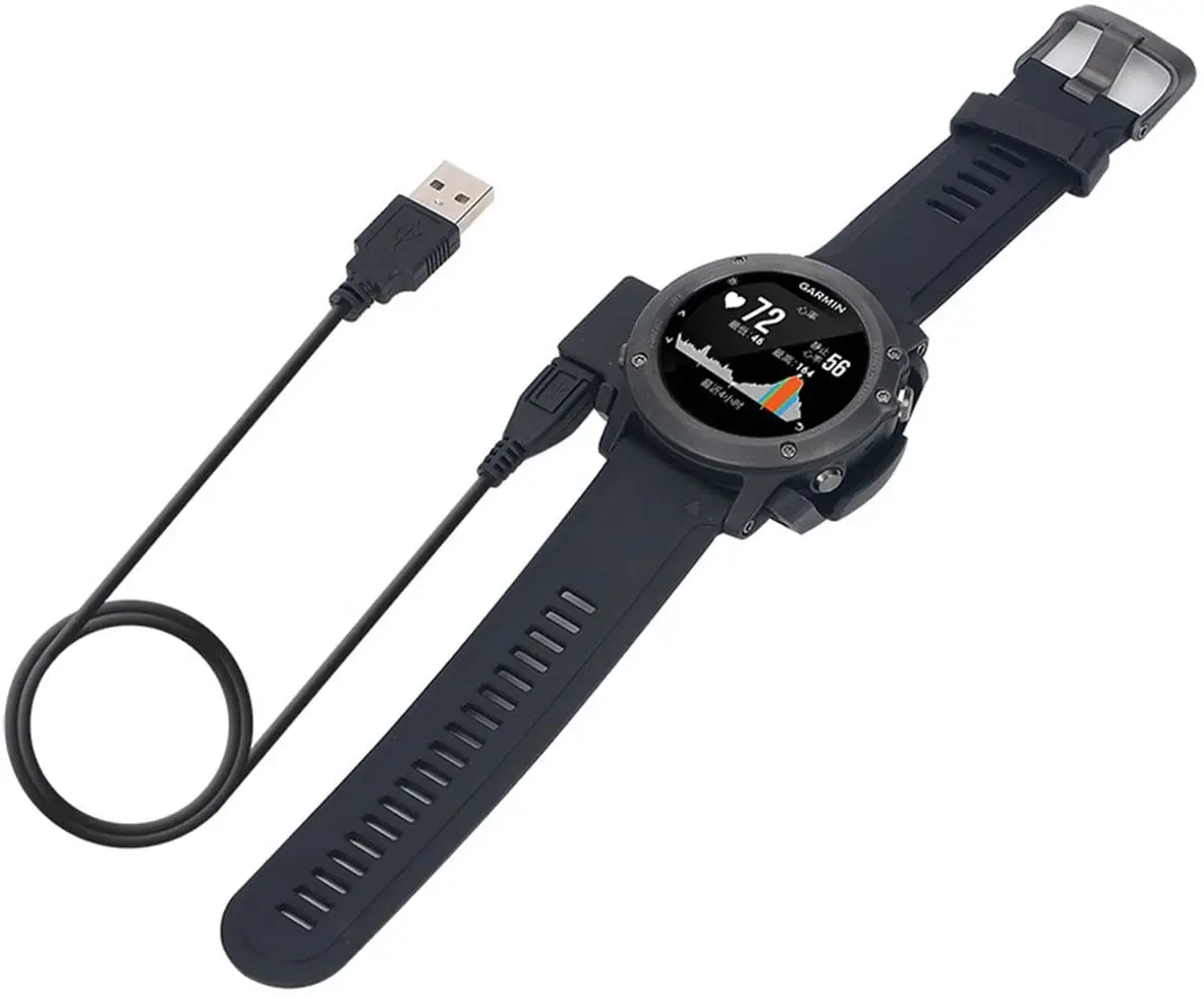Charger Compatible with Garmin Fenix 3, Fenix 3 Sapphire, 3 HR, Quatix 3, Tactix Bravo, D2 Bravo Smartwatch-USB Charging