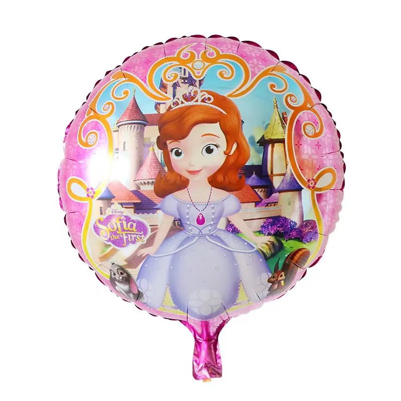 

10pcs 18inch Princess Sofia Balloons Birthday Party Wedding Decoration Helium Balloon Purple Sophia Girl Happy Birthday Gift