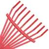 Carbon Steel Grass Rake Hand Rake Wire Broom Nine Tooth for Leaf Cleaning Garden Tool for Garden Maintenance Plant Care 2