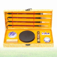 

1 Set of Chinese Four Treasures of the Study Set Excellent Writing Brush Ink Stick Paper Inkstone Kit Writing Accessories