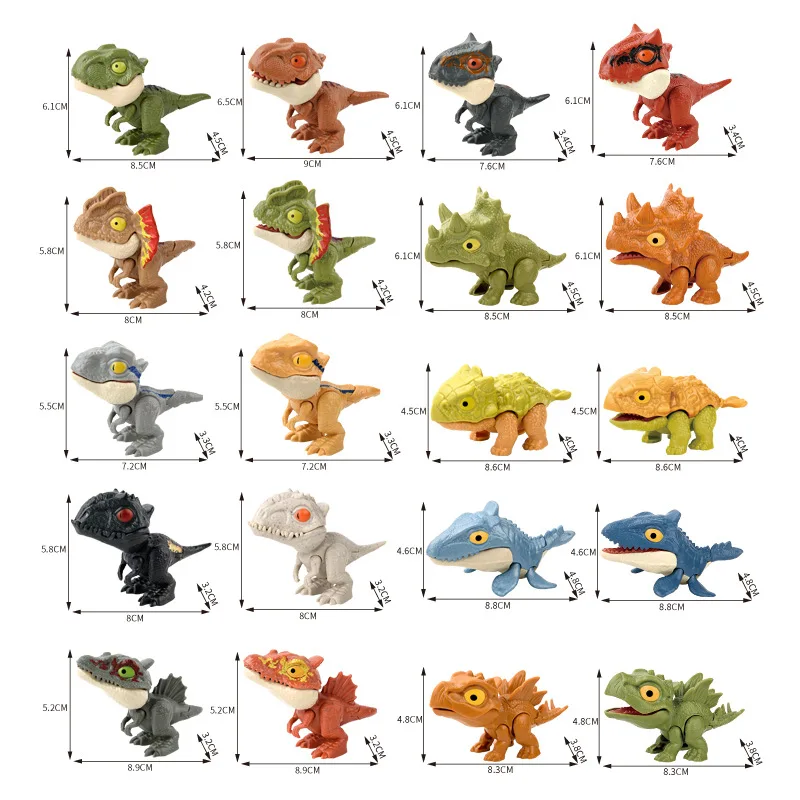 Finger-biting Dinosaurs Movable Joints Size Simulation dinosaur model toys 5/10PCS
