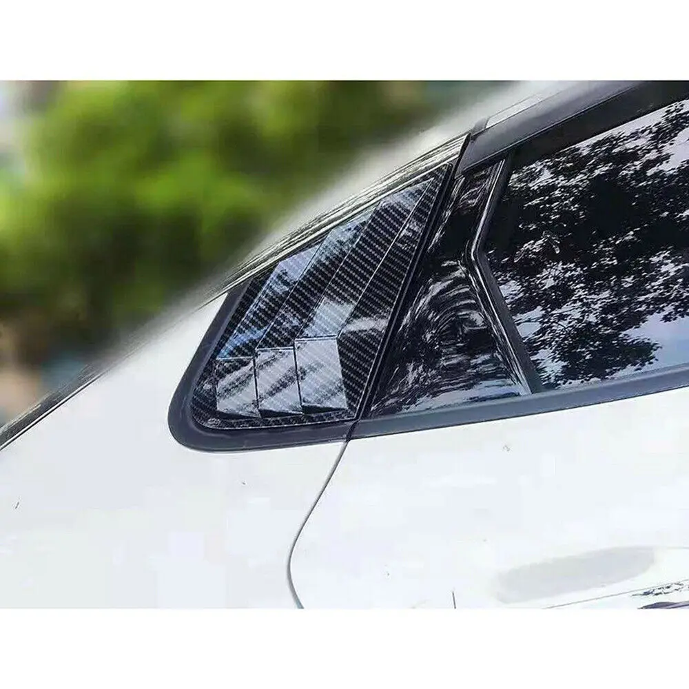 Car Rear Window Cover Car Side Window Louver For Kia Optima K5 Sedan Car Rear Louver Window Side Shutter Cover Trim Sticker Vent Scoop ABS Carbon Fiber Accessories
