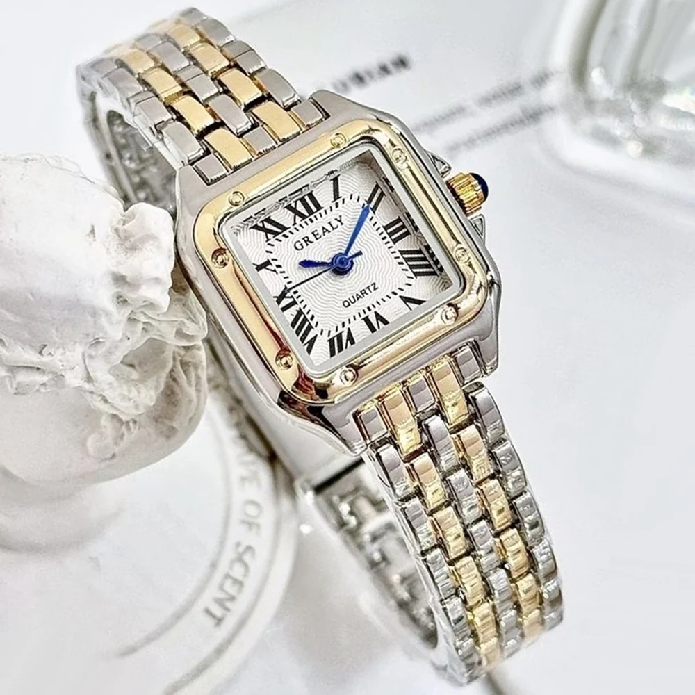 New Luxury Women Watch Fashion Square Wristwatch Casual Quartz Watch Simple Rhinestone Ladies Clock Relogio Feminino Woman Watch 5