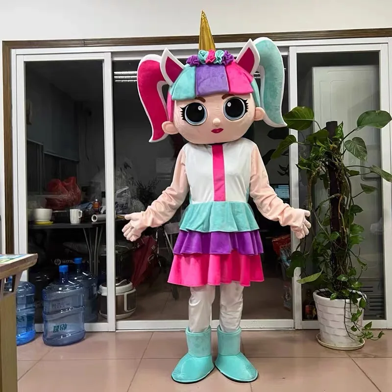 Both Girl And Boy Party Mascot Costume LOl Girl Unicorn Doll