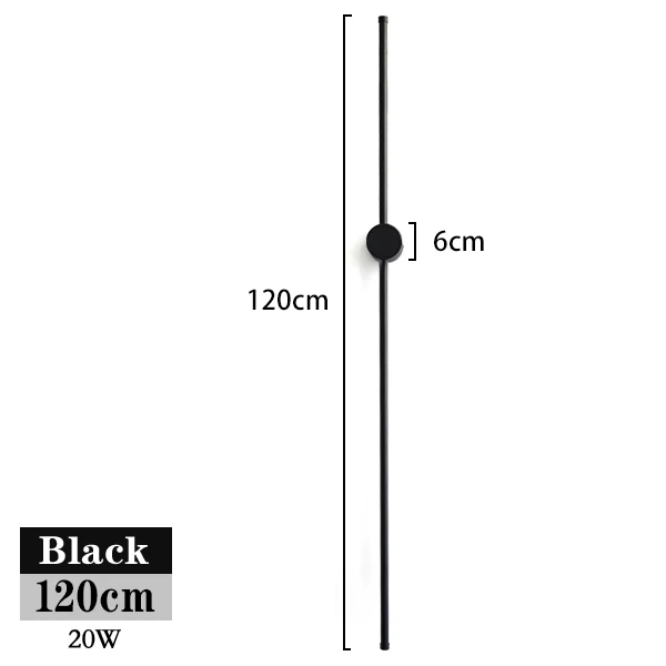 Modern Long Wall Lamp 60CM 80CM 100CM 120CM LED Home Decor Wall Sconce Lamp Lighting For Living Room Kitchen Bathroom Black Gold sconce light fixture Wall Lamps