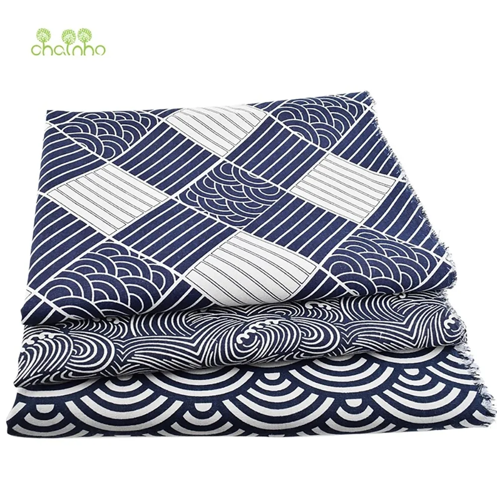 Chainho,Printed Cotton Linen Fabric,DIY Sewing Quilting Material,Cloth For Table,Sofa,Curtain,Bag,Cushion,Furniture Cover,15CL21